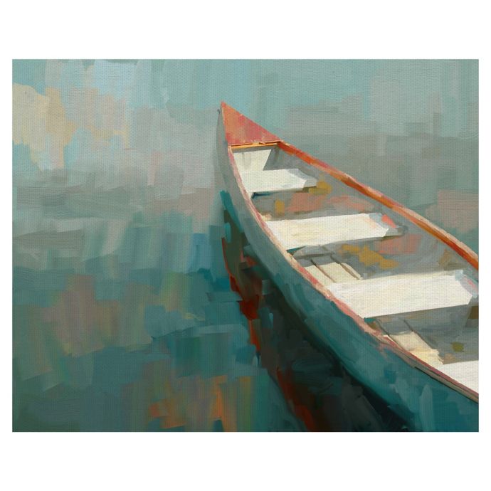 Materpiece Art Gallery Coral Canoe I Canvas Wall Art Bed Bath Beyond