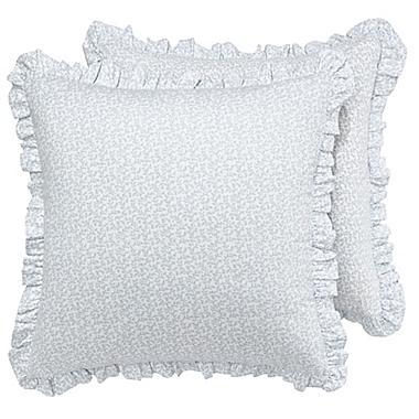 Laura Ashley&reg; Chloe European Pillow Sham in Blue. View a larger version of this product image.
