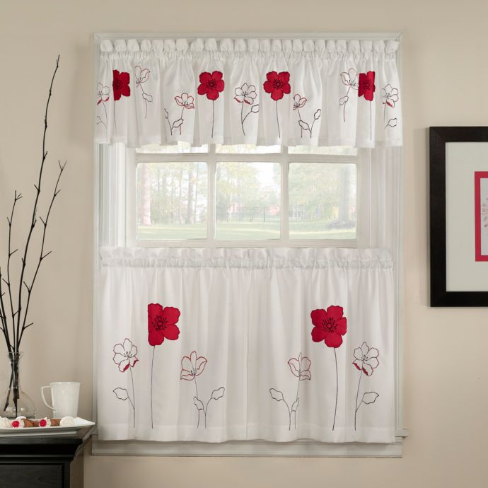 Poppy Garden Window Curtain Tiers Bed Bath Beyond