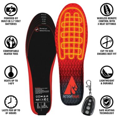 ActionHeat&trade; Large/ExtraLarge Rechargeable Heated Insoles with Remote. View a larger version of this product image.
