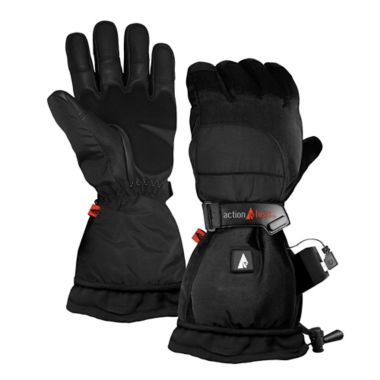 ActionHeat&trade; Women's 5V Battery Heated Snow Gloves in Black. View a larger version of this product image.