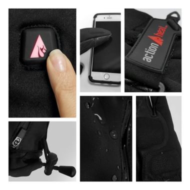 ActionHeat&trade; Women's 5V Battery Heated Snow Gloves in Black. View a larger version of this product image.