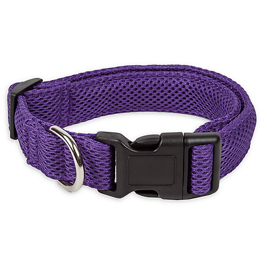 Alternate image 1 for Pet Life® Aero Mesh Large Adjustable Dog Collar in Purple