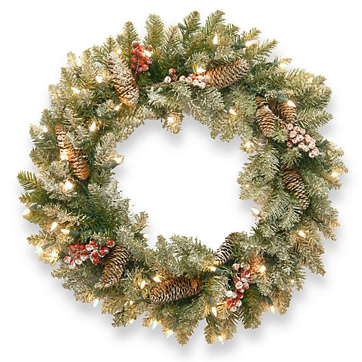 Alternate image 1 for National Tree Dunhill Fir Pre-Lit Wreath