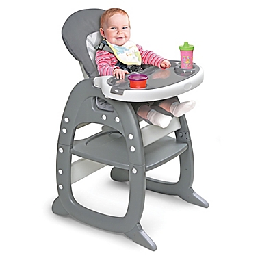 Badge Basket Envee II Baby High Chair in Grey/Chevron. View a larger version of this product image.