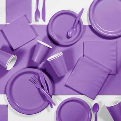 Creative Converting 245-Piece Party Supplies Kit in Purple Amethyst