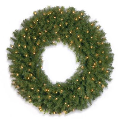 National Tree Company 36-Inch Pre-Lit Norwood Fir Wreath with Clear Lights