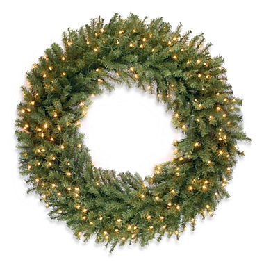 National Tree Company 48-Inch Pre-Lit Norwood Fir Wreath with Clear Lights. View a larger version of this product image.