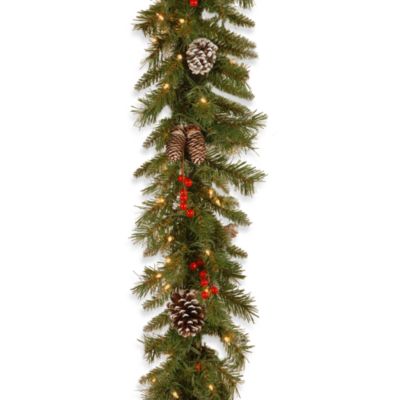 9 ft Crestwood Spruce Garland with Clear Lights 