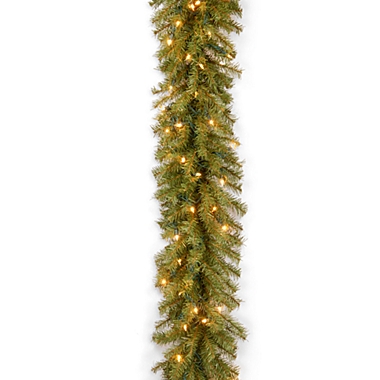 National Tree Company 9-Foot 12-Inch Pre-Lit Norwood Fir Garland with Clear Lights. View a larger version of this product image.