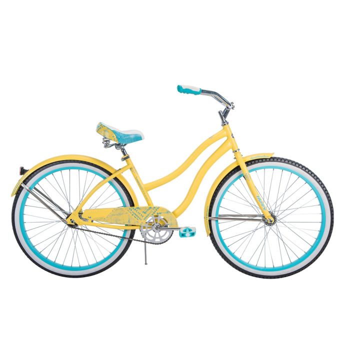 Huffy® Good Vibrations 26-Inch Women&#39;s Classic Cruiser Bicycle in Yellow | Bed Bath & Beyond