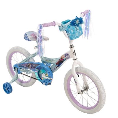 frozen bicycle with training wheels