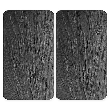 Wenko&reg; Slate 2-Piece 11.81-Inch x 20.47-Inch Glass Stove Cover Cutting Board Set. View a larger version of this product image.