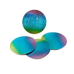Thirstystone® Round Stainless Steel Coasters in Rainbow (Set of 4)