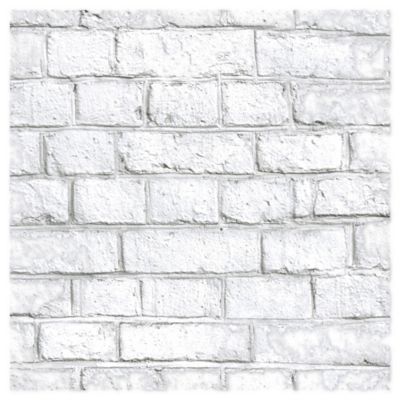 RoomMates&reg; Brick Peel &amp; Stick Wallpaper in White