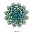 Alternate image 1 for Ridge Road D&eacute;cor Floral &amp; Botanical 23-Inch Square Metal Wall Art in Teal