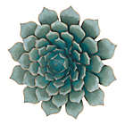Alternate image 2 for Ridge Road D&eacute;cor Floral &amp; Botanical 23-Inch Square Metal Wall Art in Teal