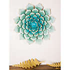 Alternate image 4 for Ridge Road D&eacute;cor Floral &amp; Botanical 23-Inch Square Metal Wall Art in Teal