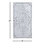 Alternate image 1 for Ridge Road D&eacute;cor 19-Inch x 37-Inch Traditional Floral and Scroll Wall Art in White