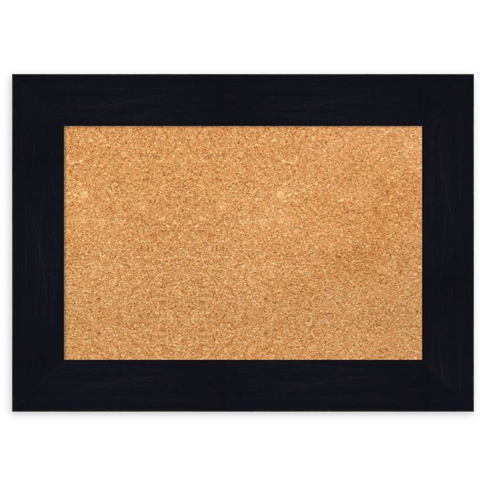Amanti Art® Framed Cork Board in Shiplap Navy Bed Bath