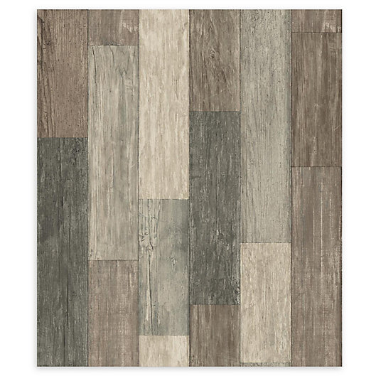 Alternate image 1 for RoomMates® Weathered Wooden Planks Peel & Stick Wallpaper
