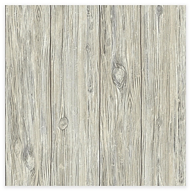 RoomMates&reg; Mushroom Wood Peel &amp; Stick Wallpaper in Grey. View a larger version of this product image.