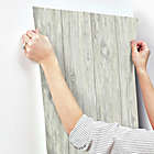 Alternate image 2 for RoomMates&reg; Mushroom Wood Peel &amp; Stick Wallpaper in Grey