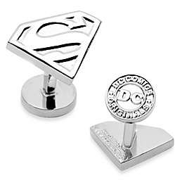 DC Comics Silver-Plated Superman Shield Cufflinks
