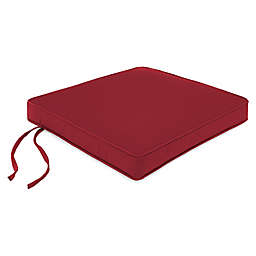 Solid Square Boxed Seat Cushion in Sunbrella® Fabric