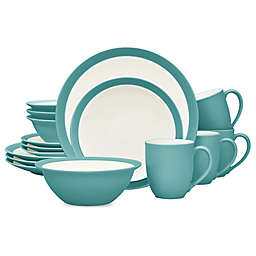 Noritake® Colorwave Curve 16-Piece Dinnerware Set in Turquoise