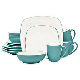 Noritake® Colorwave Square 16-Piece Dinnerware Set in Turquoise