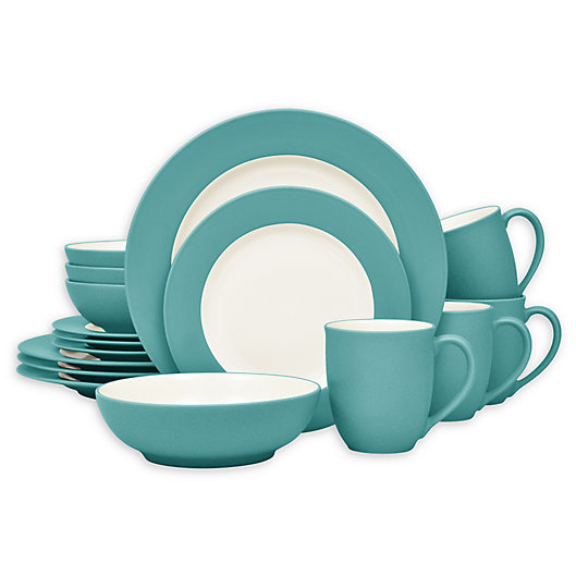 Noritake Colorwave Turquoise Coupe 16Pc Dinnerware Set Service for 4