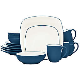 Noritake® Colorwave Square 16-Piece Dinnerware Set in Blue