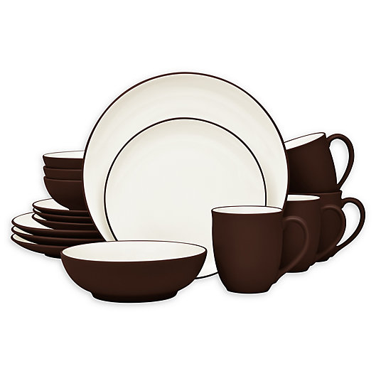 Alternate image 1 for Noritake® Colorwave Coupe 16-Piece Dinnerware Set in Chocolate