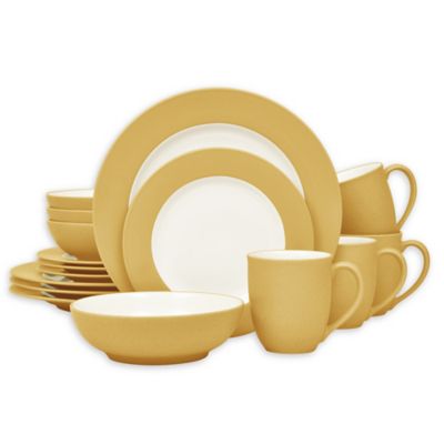 Noritake&reg; Colorwave Rim 16-Piece Dinnerware Set in Mustard