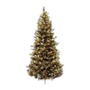 National Tree Company 7-Foot 6-Inch Glittery Bristle Pine Pre-Lit Christmas Tree with Clear Lights