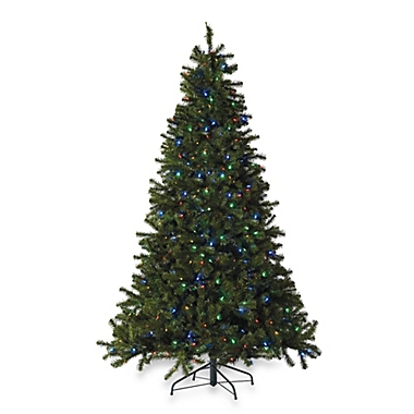 National Tree Company 7-Foot 6-Inch North Valley Spruce Hinged Christmas Tree with Dual-Color LEDs. View a larger version of this product image.