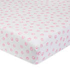 Alternate image 0 for Just Born&reg; One World&trade; Collection Blossom Polka Dot Fitted Sheet in Pink/White