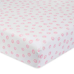 Just Born® One World™ Collection Blossom Polka Dot Fitted Sheet in Pink/White