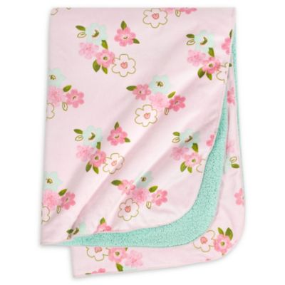 Just Born One World Collection Blossom Plush Blanket In Pink Bed Bath Beyond