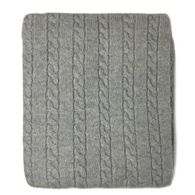 Nipperland&reg; Boutique Cable Knit Throw Blanket in Platinum