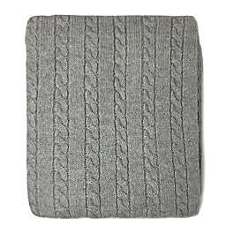Nipperland® Boutique Cable Knit Throw Blanket in Platinum