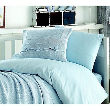 Nipperland&reg; Venice Natural 6-Piece Crib Bedding Set in Blue. View a larger version of this product image.
