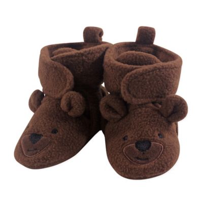 Hudson Baby&reg; Bear Fleece-Lined Scooties in Brown
