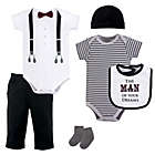 Alternate image 0 for Little Treasures Size 6-9M 6-Piece Man Of Your Dreams Layette Set