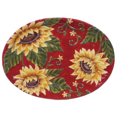 Certified International Sunset Sunflower Oval Platter