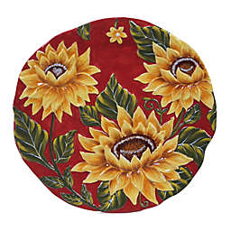 Certified International Sunset Sunflower Embossed Platter