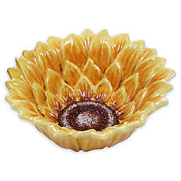 Certified International Sunset Sunflower 3D Ice Cream Bowls (Set of 4)