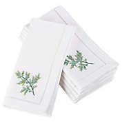 Saro Lifestyle Embroidered Dill Hemstitch Napkins in White (Set of 6)
