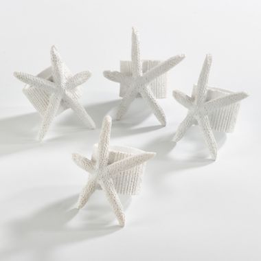 Saro Lifestyle Starfish Napkin Rings (Set of 4). View a larger version of this product image.